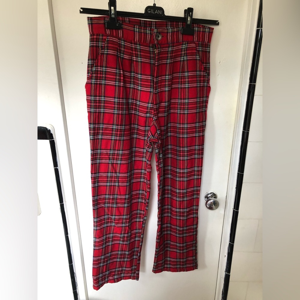 High rise, cut off plaid pants from Urban Outfitters, size small
